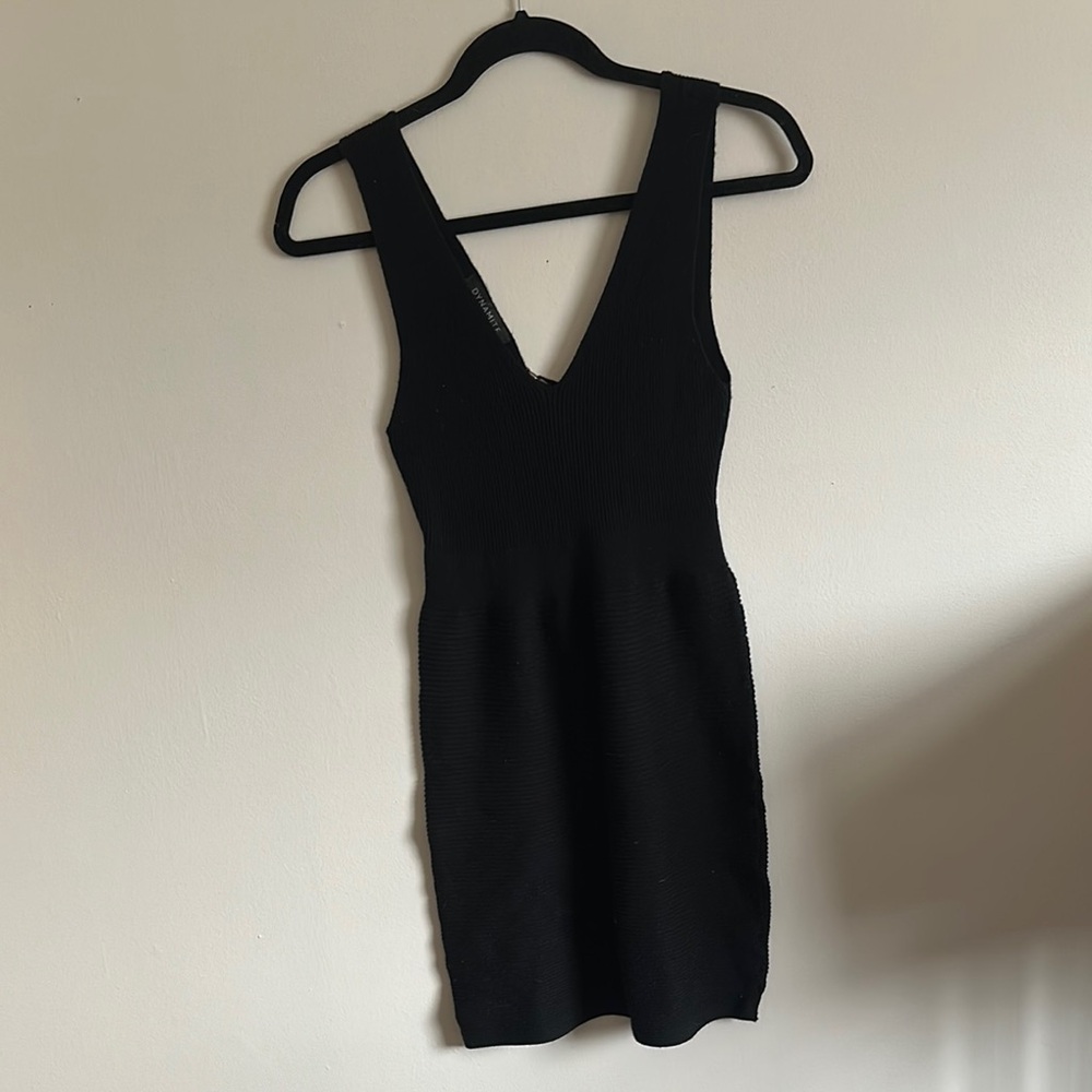Dynamite Black Knit Sleeveless Dress